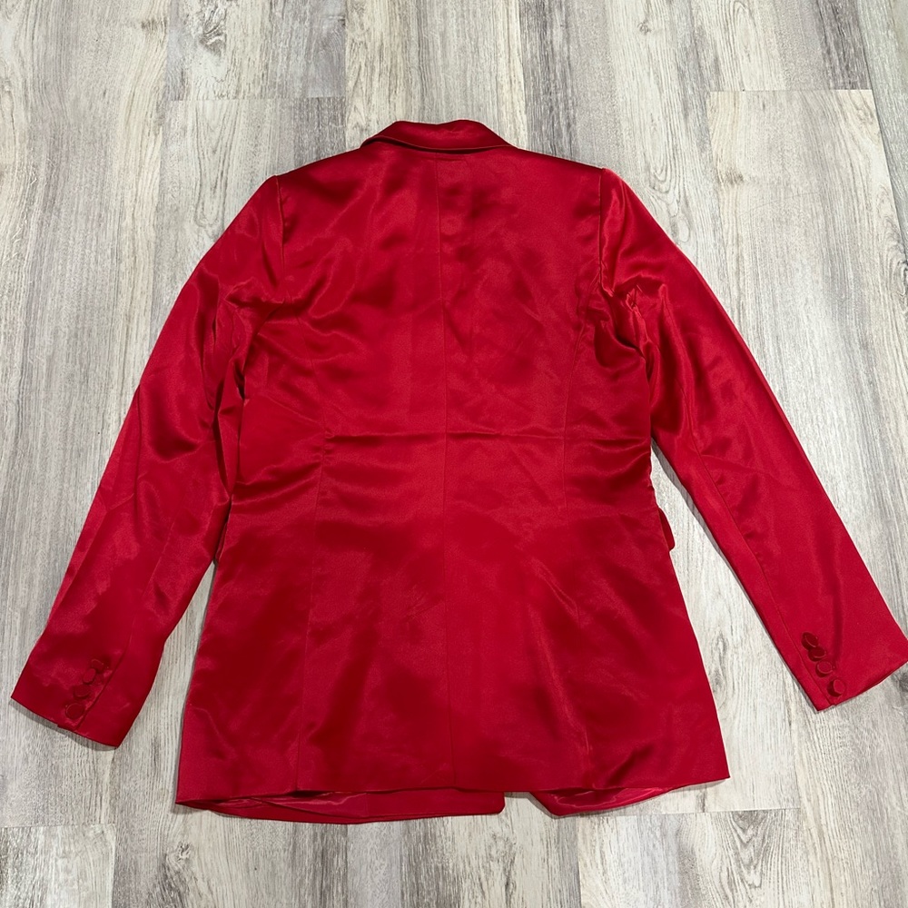 House of Harlow Red satin blazer jacket - Picture 3 of 5